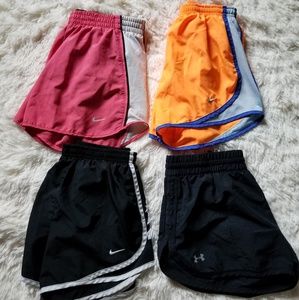 Bundle of Nike and Under Armour athletic shorts